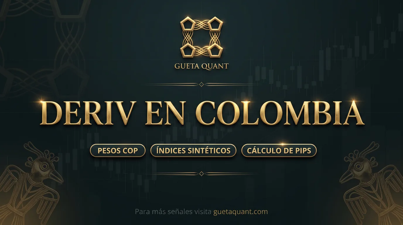 Guía Deriv Colombia 2026: depósitos en pesos COP, índices sintéticos 24/7 y cálculo de pips