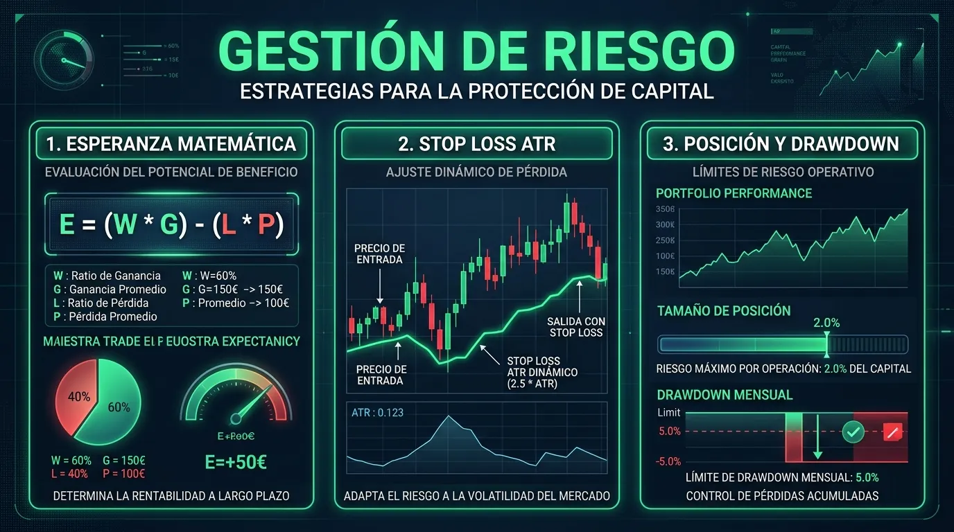 Infografía completa de Gestión de Riesgo en Trading
