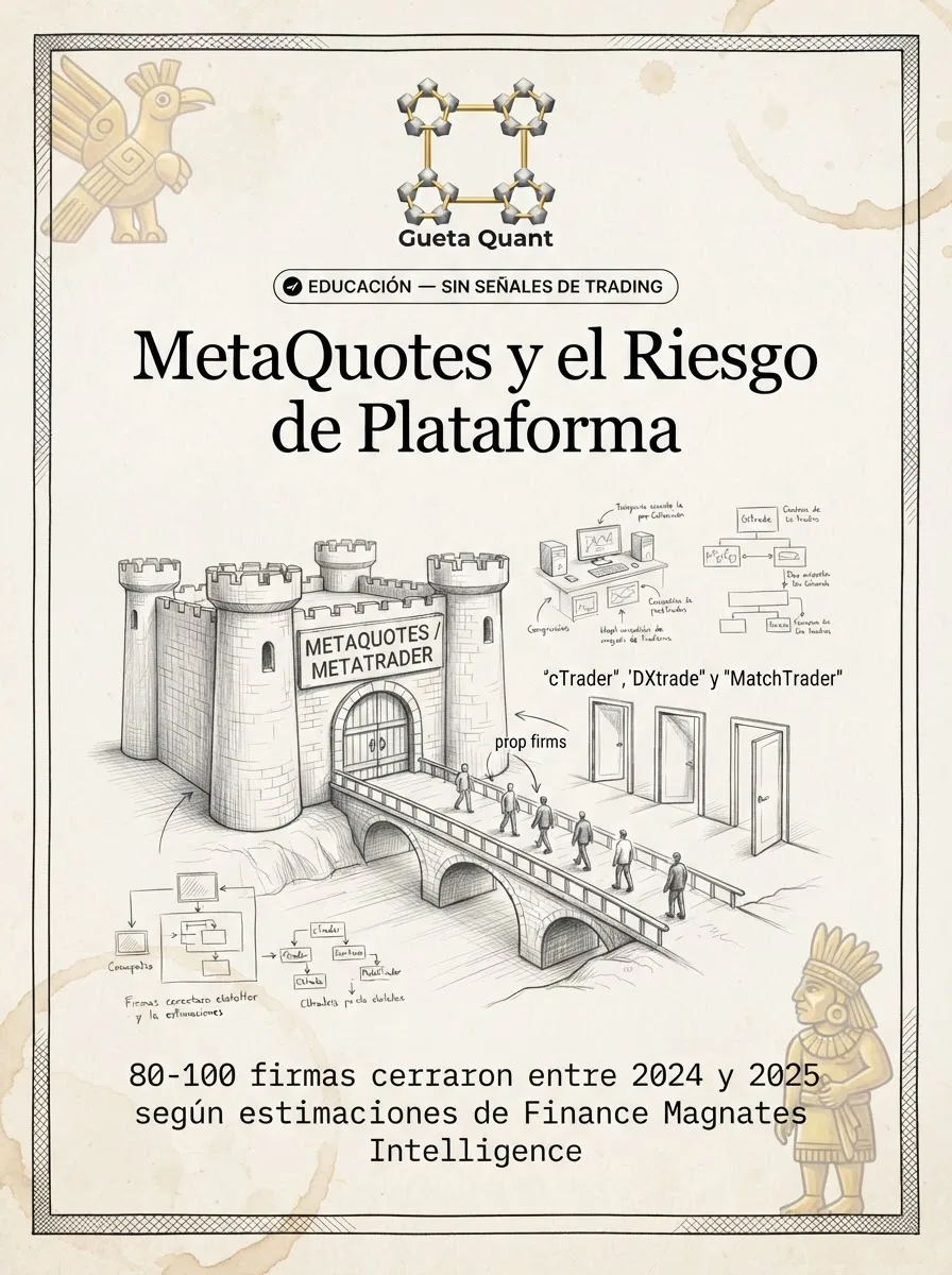 Infografía Muisca: la migración de prop firms desde MetaTrader hacia cTrader, DXtrade y Match-Trader